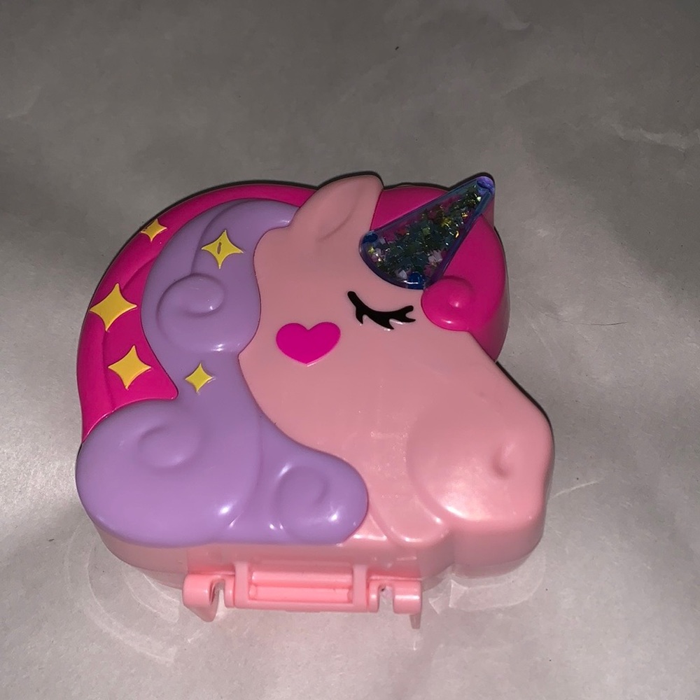 Polly Pocket Unicorn Forest Compact with Glitter Horn Play Set Ages 4+ Case Only - Picture 7 of 8